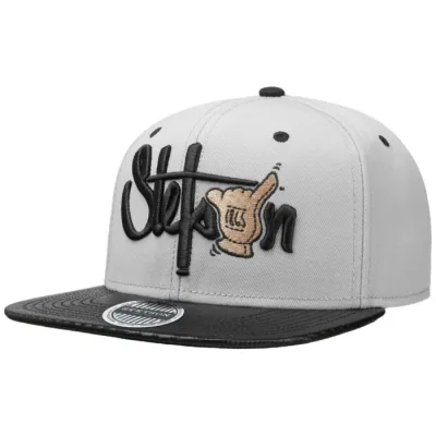 Grey Shaka Flat Visor Snapback Cap - Stetson: 14372| Traclet Hat Shop