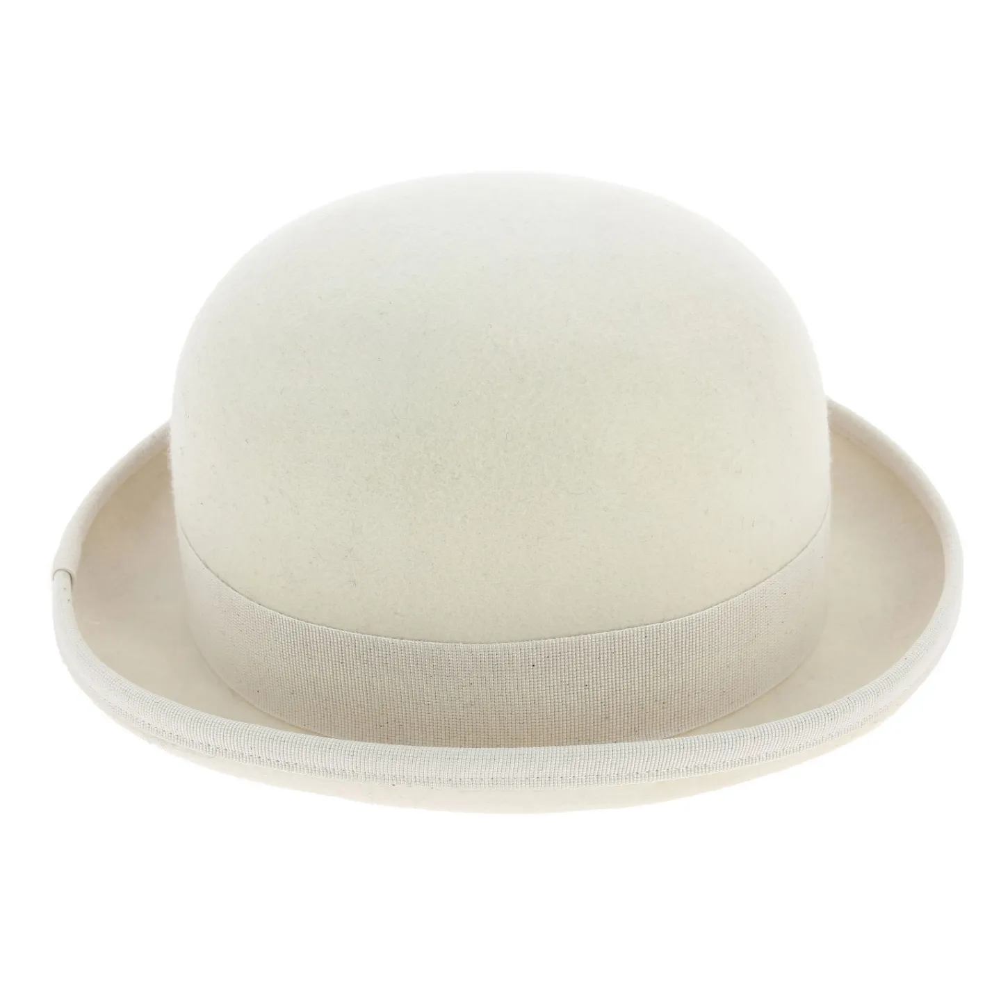 Chapeau Melon Feutre Laine Blanc - Traclet Reference : 14373| Chapellerie Traclet