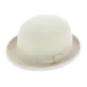 White Wool Felt Bowler Hat - Traclet Reference: 14373 | Traclet Hat Shop