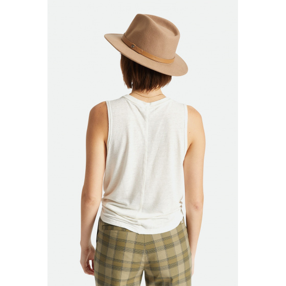 Chapeau Messer Fedora Feutre Laine Beige Mojave - Brixton