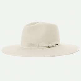 Fedora Jo Rancher Hat Felt Wool Cream White - Brixton