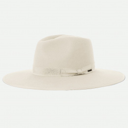 Fedora Jo Rancher Hat Felt Wool Cream White - Brixton