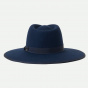 Fedora Jo Rancher Wool Felt Hat Navy Blue - Brixton