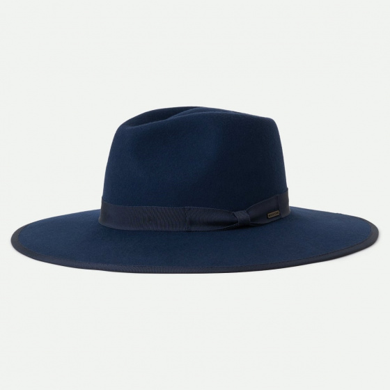 Chapeau Fedora Jo Rancher Feutre Laine Bleu marine - Brixton Chapeau Fedora Jo Rancher Feutre Laine Bleu marine - Brixton