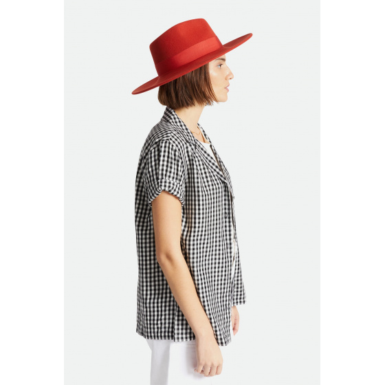 Chapeau Fedora Joanna Feutre Laine Orange Phoenix - Brixton Chapeau Fedora Joanna Feutre Laine Orange Phoenix - Brixton