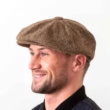 Casquette Gatsby Barco Laine Chevron Marron - Hatman