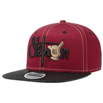 Casquette Snapback Shaka Visière Plate Bordeaux - Stetson