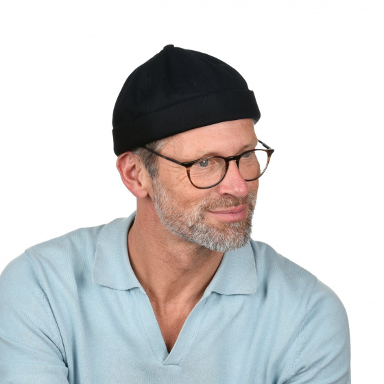 Docker Seal Cotton Cap Black - Herman