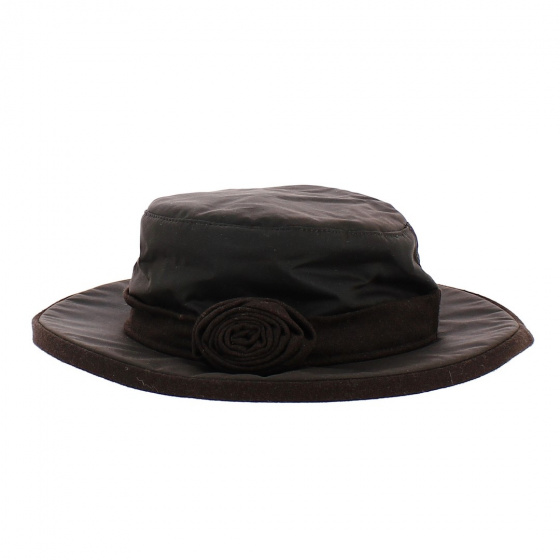 Oiled Cotton Waterproof Hat Brown - Hatman