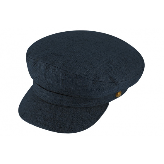 Honfleur Navy Cap Cotton & Linen - Traclet