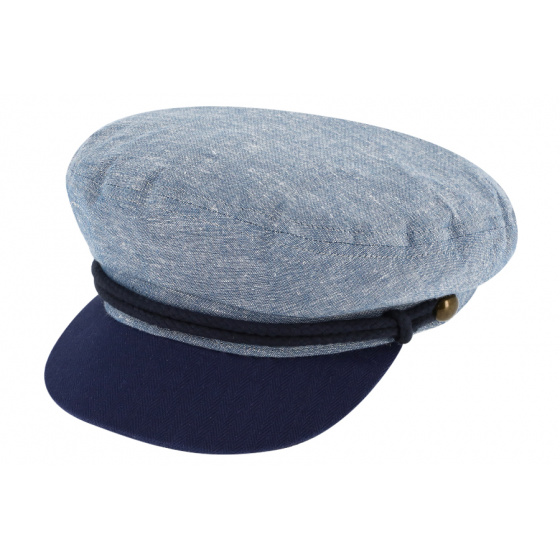 Light Blue Cotton & Linen Sailor Cap- Traclet