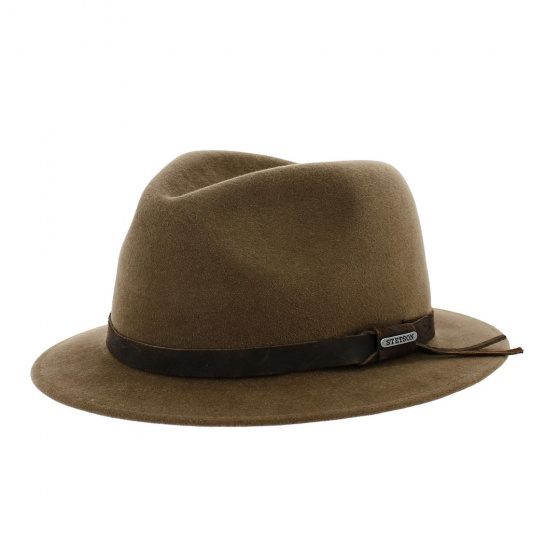 Brown Fur Felt Traveler Hat - Stetson