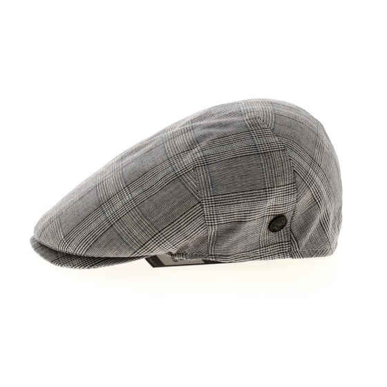 Gray Capri Flat Checkered Cap - Traclet