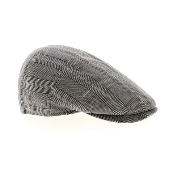 Casquette Plate Capri Grise à Carreaux - Traclet Casquette Plate Capri Grise à Carreaux - Traclet
