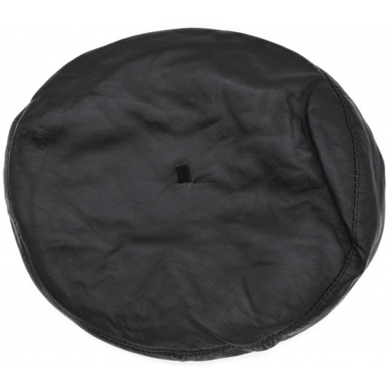 Béret Ajustable Furio Cuir Noir - Traclet