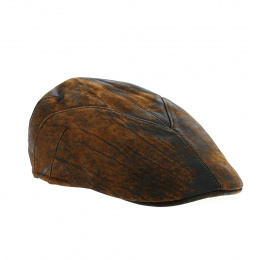 Salerne Flat Cap Brown Leather - Traclet