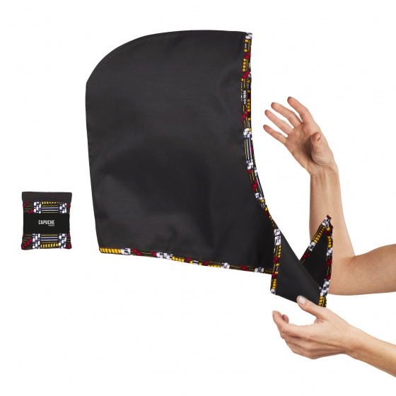 Tetris Raincoat Black with graphics - Traclet