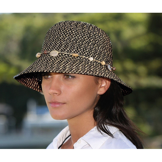 Bohemian Cloche Hat Grey & Beige - House Of Ord