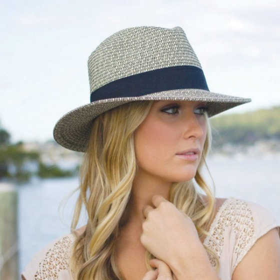 Beautiful Natural Fiber Hat White & Black - House Of Ord