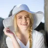 Capeline scrunchie Blanc a poids noir UPF 50+ - House Of Ord