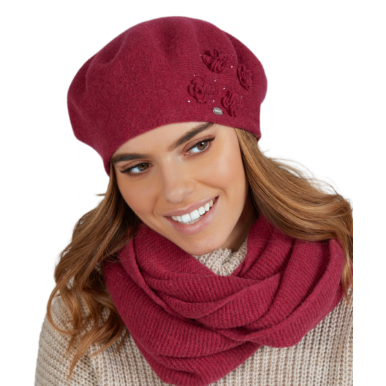 Women's Palata Wool Beret Fuchsia - Traclet