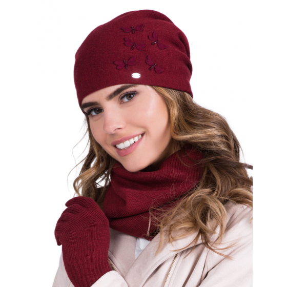 Elza Bordeaux Women's Beanie - Traclet