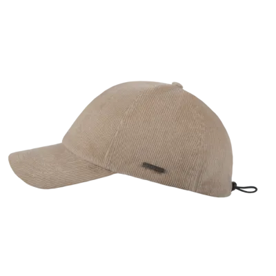 Casquette Baseball Yagiz Velours Beige - Hatland