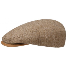 Flat cap Driver Linen Light brown - Stetson