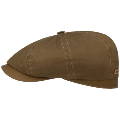 Casquette Hatteras Cuir Ciré Marron - Stetson