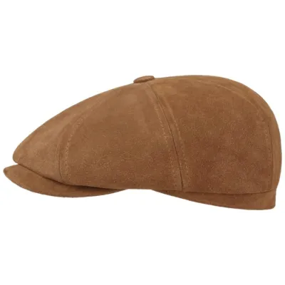 Hatteras cap Le Loupio camel leather - Stetson