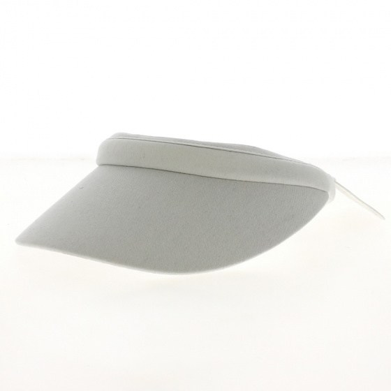 Sylvie White Cotton Visor Cap - Traclet
