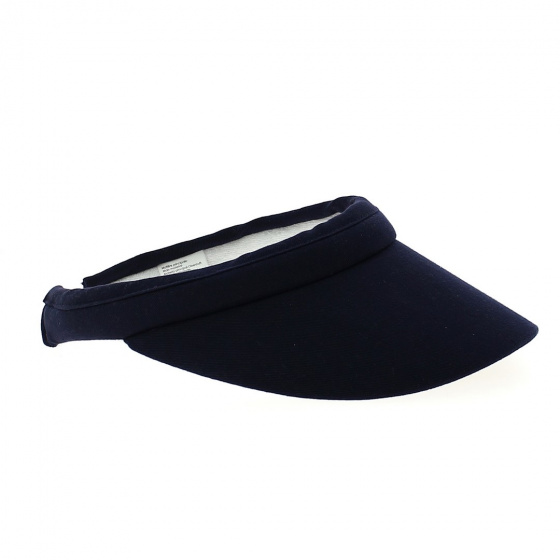 Sylvie Cotton Visor Cap Navy Blue - Traclet