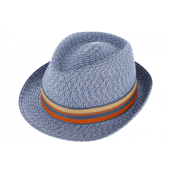 Traclet Navy Paper Straw Trilby Hat - Alassia