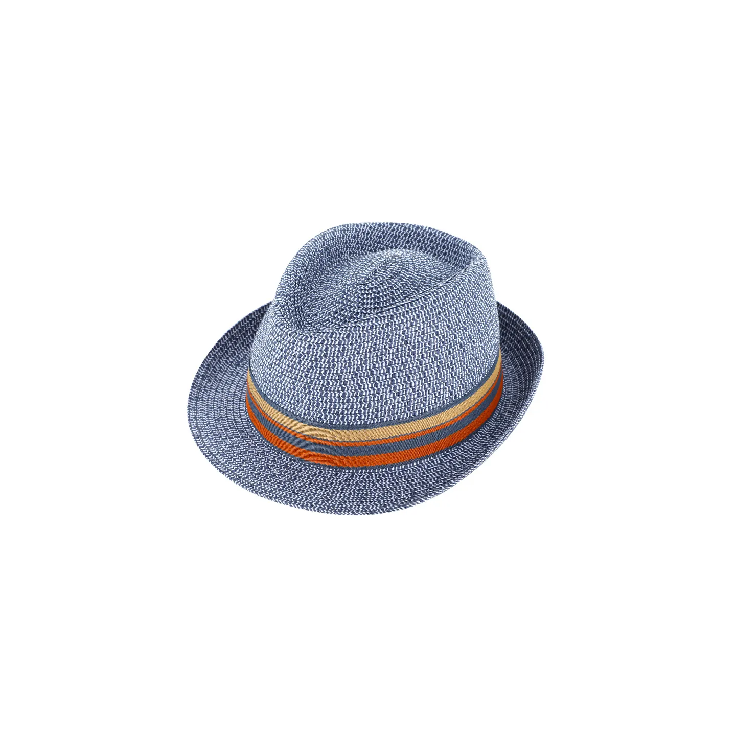 Chapeau Trilby Alassia Paille Papier Marine - Traclet