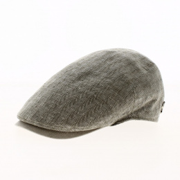 Flat Cap Pepo Linen Grey Chevrons - Flechet