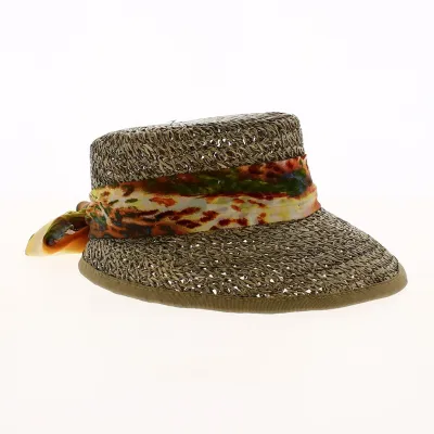 Casquette Visière Orangette Paille Naturelle - Flechet