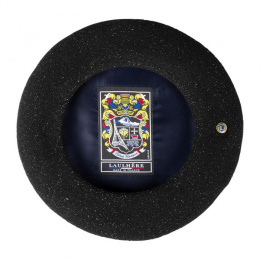Beret Lurex Merino Wool Black Gold - Heritage by Laulhère