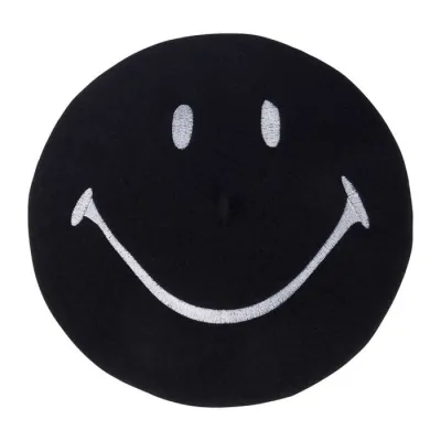 Béret Basque Smiley Noir - Héritage par Laulhère  Reference : 15014| Chapellerie Traclet