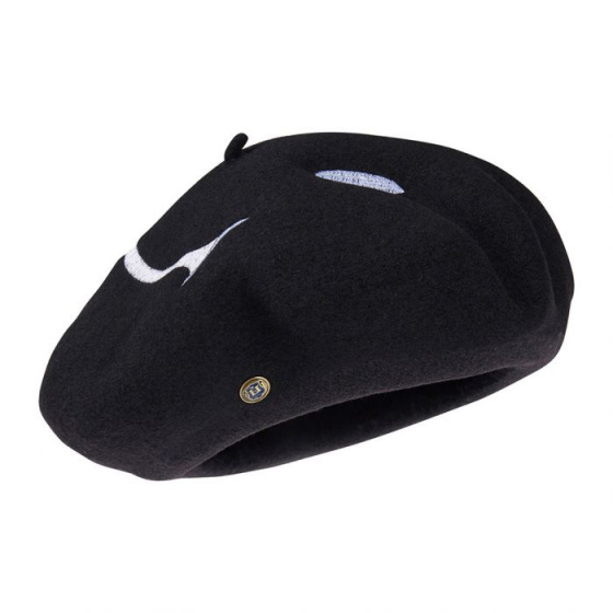 Béret Basque Smiley Noir - Héritage par Laulhère