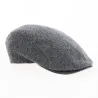 Daffy Light Grey Silk Flat Cap - Traclet