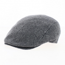 Daffy Light Grey Silk Flat Cap - Traclet