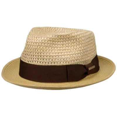 Stetson Arklow Cotton & Viscose Natural Trilby Hat Reference: 15056| Traclet Hat Shop