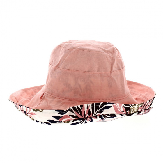 Bob été Réversible Blanc & Rose aux Motifs Fleuris - Traclet Bob été Réversible Blanc & Rose aux Motifs Fleuris - Traclet