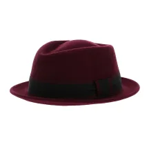 Chapeau Porkpie Impéria Bordeaux - Traclet