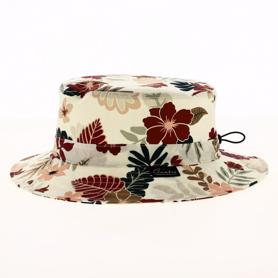 Bob Josepha Coton Blanc Ecru à Motifs Fleuris - Crambes Bob Josepha Coton Blanc Ecru à Motifs Fleuris - Crambes