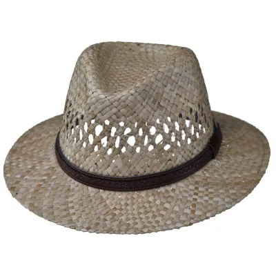 Traveller Paka Openwork Natural Straw Hat - Traclet