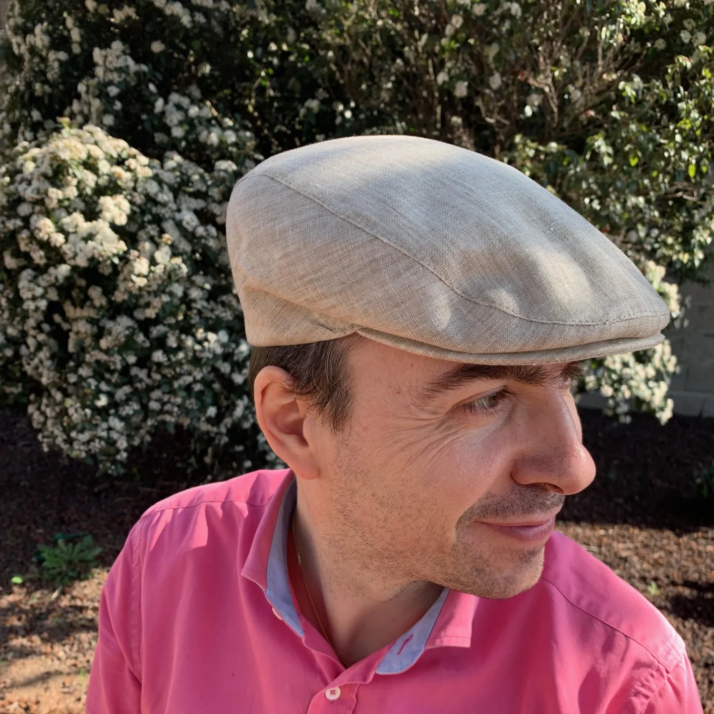 Flat Cap Boston Linen Beige - Traclet