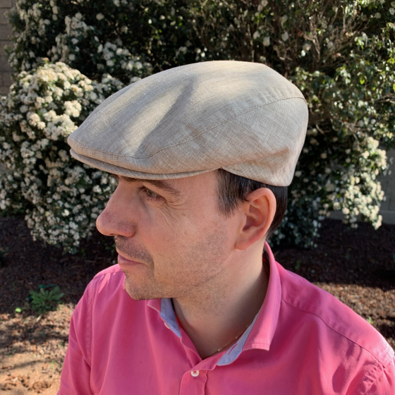 Casquette Plate Boston Lin Beige - Traclet