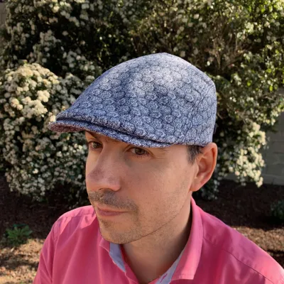 Casquette Plate Bang Motifs fleurs Bleu Marine - Traclet