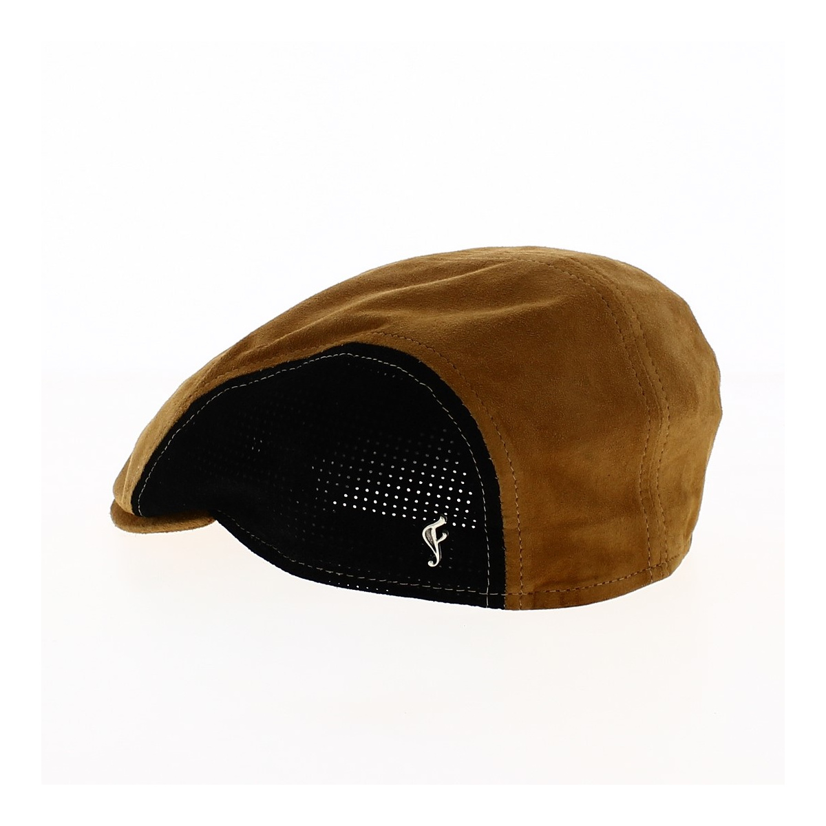 Casquette,Casquette plate en cuir véritable pour femmes,chapeau